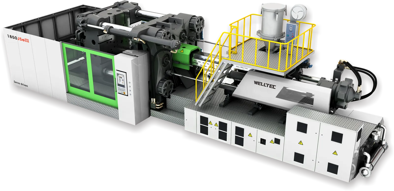 Welltec 1850 JSeIII two-platen injection moulding machine